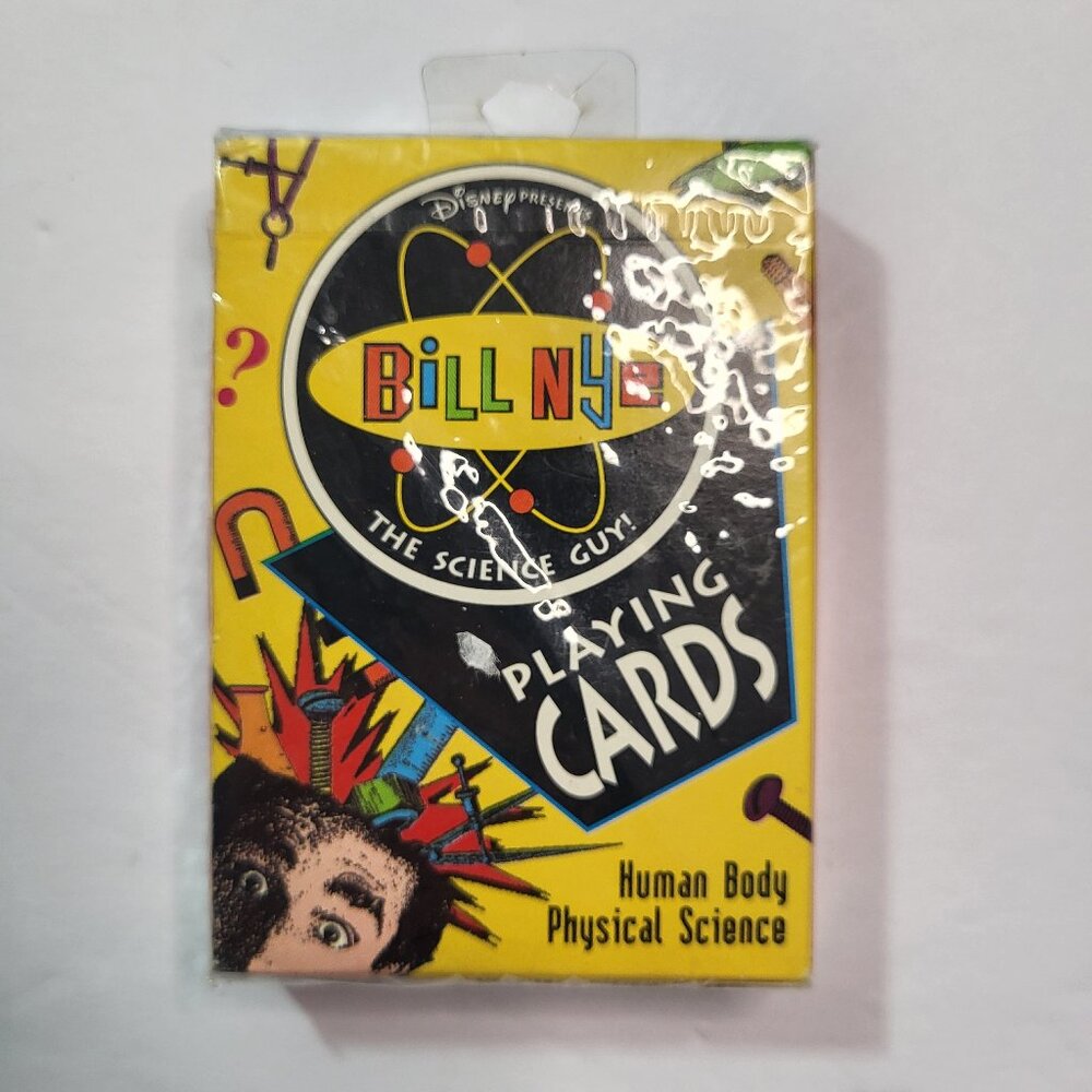 Vintage Bill Nye Playing Cards Human Body, Physical Science Playing Cards New